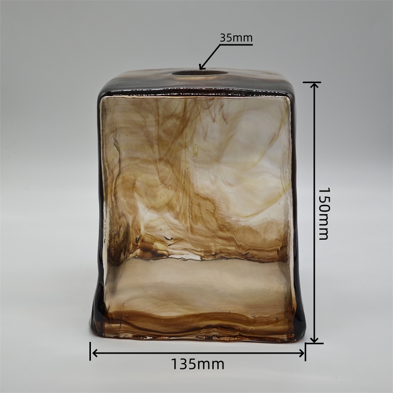 Glas Lampen schirm gepaart mit allen Kupfer Lampen kopf mit Schalter DIY Pendel leuchte Lampen schirm verdickt transparentes Braun glas: Orange