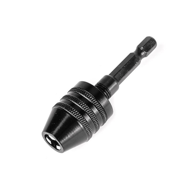 Borepatron klip adapter konvertering hurtigt skift sekskantet skaft nøglefri fastspænding 0.3-6.5mm bor træbearbejdning 1/4 tommer