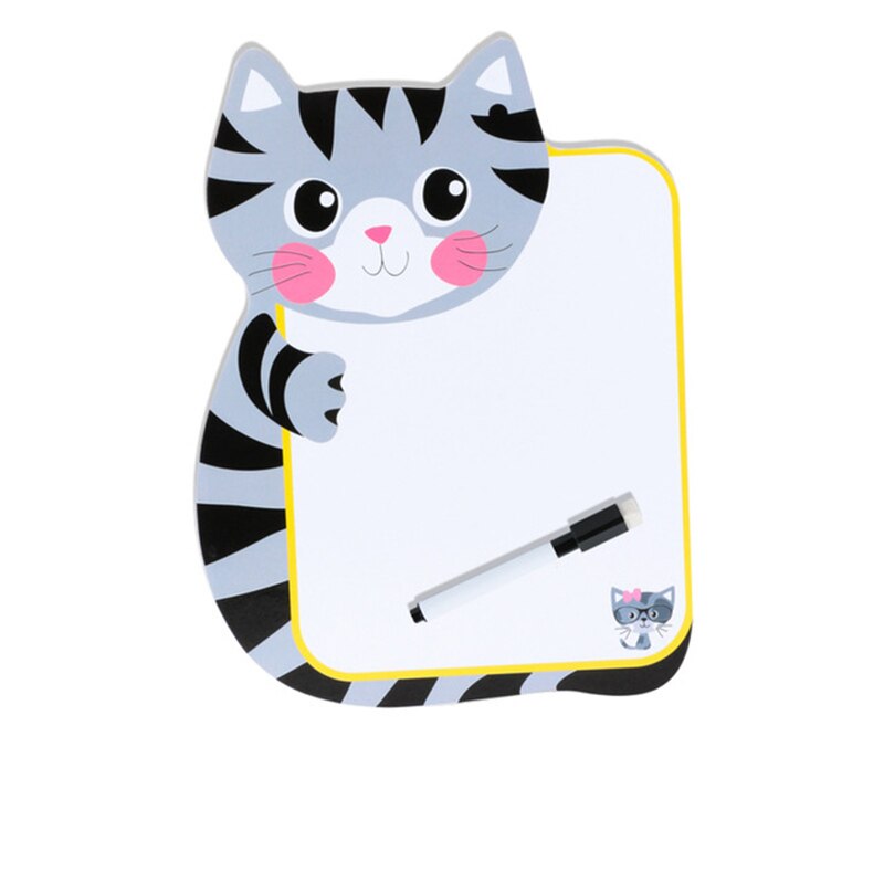 Giocattoli da tavolo da disegno a doppia faccia cancellabili in legno per bambini giocattoli da lavagna riutilizzabili per bambini giocattoli da lavagna da colorare giocattolo educativo per l&#39;apprendimento precoce: cat