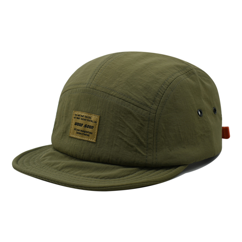 Gorra de pico de pato de ala corta, sombrero Retro versátil para el sol, gorra de béisbol suave de verano: Negro