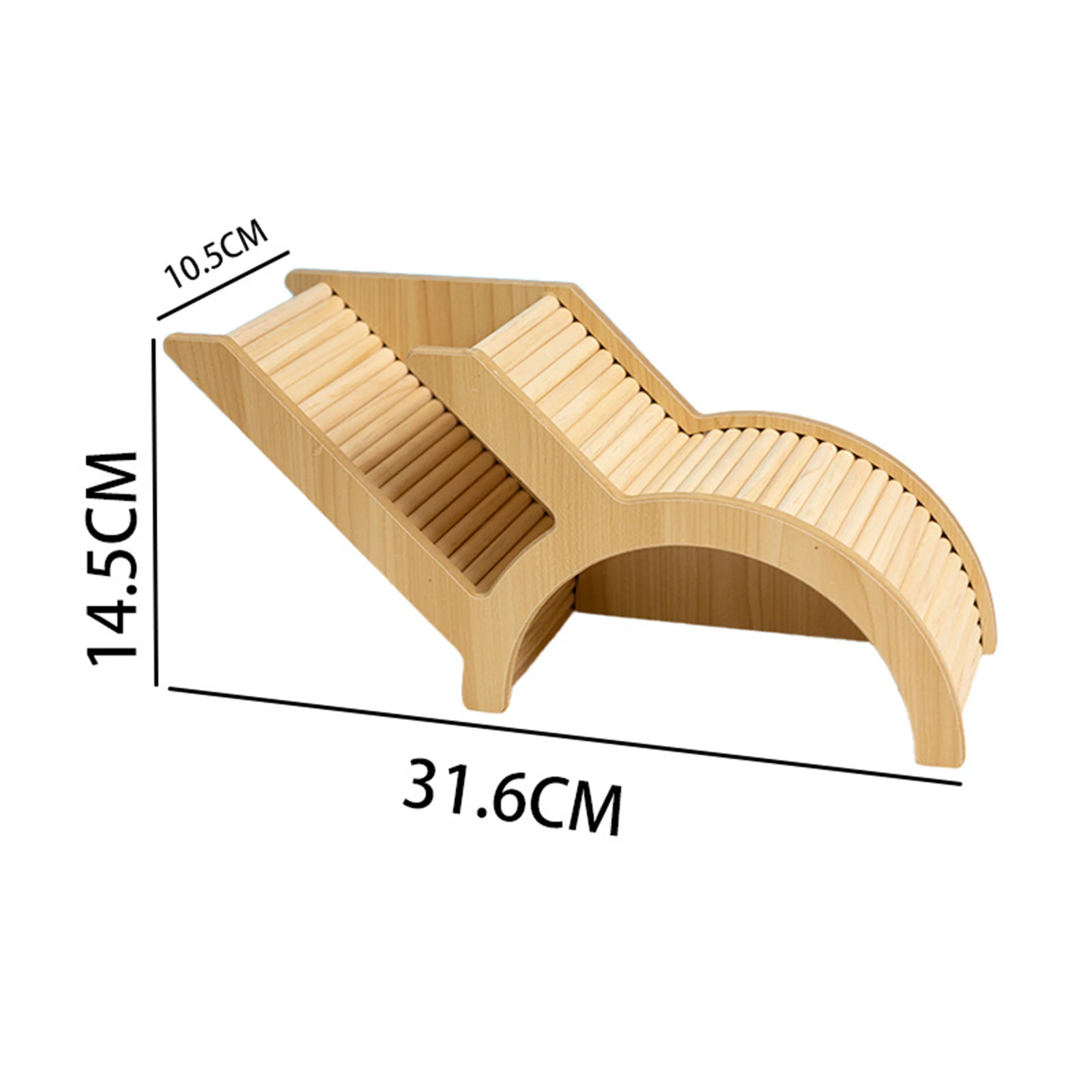 Washable Hamster Hideaway Wooden Hamster House with Climbing Ladder Small Pet Castle Home for Dwarf Mice Gerbils Small Pets: Scarlet