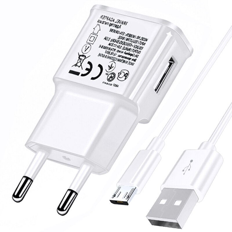 Universal Travel AC Power Charger 5V 3A Plug Adapter USB Wall Charger For Samsung iphone Xiaomi Mobile Phone Charger For ipad: White EU Set