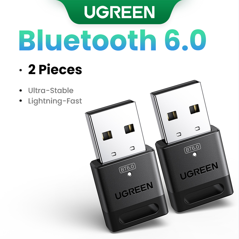 UGREEN USB Bluetooth Adapter, Bluetooth 6.0 Dongle for PC Windows 11/10/8.1, Bluetooth Receiver & Transmitter for Keyboard/Mouse: green