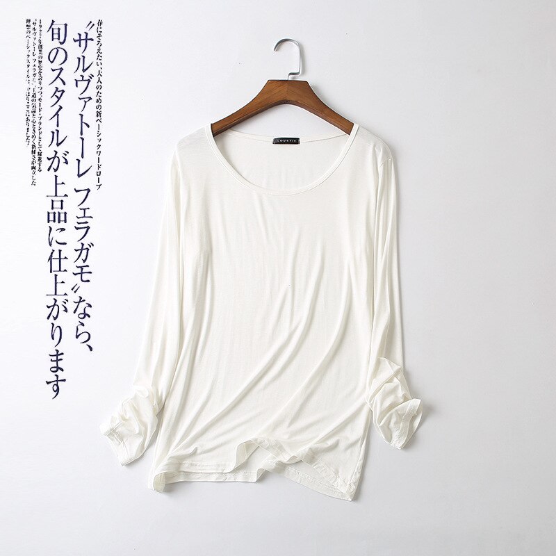 Fdfklak Pyjama Femme One Piece Sleep Tops For Women Loose Modal Sleepwear Bottoming Shirt Outside Wear Spring Pajamas Female