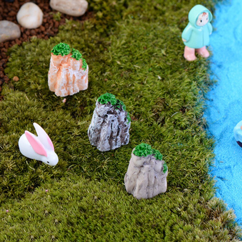 Terrarium Decoratie Kawaii Mini Rotstuin Boot Stakes Diy Hars Ambachtelijke Fairy Garden Gnome Ornament Jardin Lake Oceaan Miniatuur