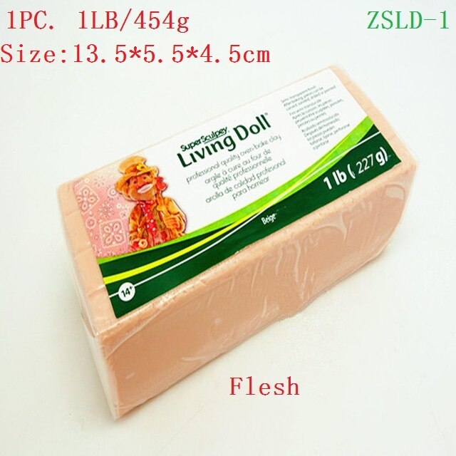 1 PC. 1LB/454g 0.5LB/227g Sculpey Living Doll Klei Baby Pop Speciale Huidskleur Premo Professionele Zachte keramiek Sculptuur: Flesh1