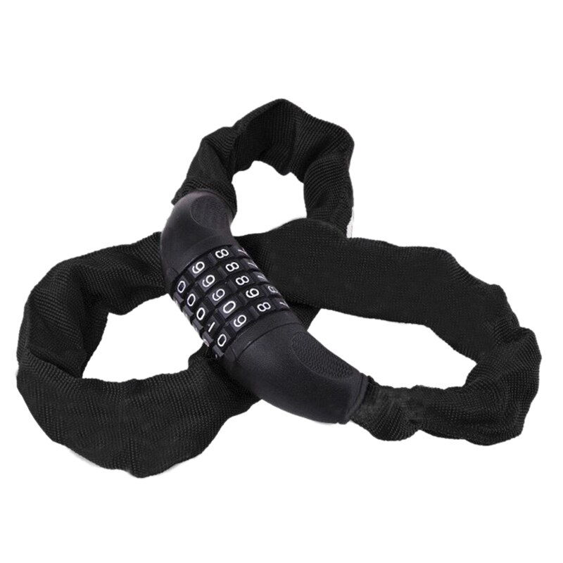 Bike Lock Cycle Lock with 5-Digit Combination Password Security Bicycle Chain Lock for Bike Gates Fences Motorcycle