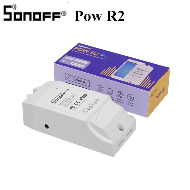 Sonoff Pow R2 16A Wifi Smart Switch With Higher Accuracy Monitor Energy Usage Smart Home Power Measuring Works With Google Home: Sonoff Pow R2