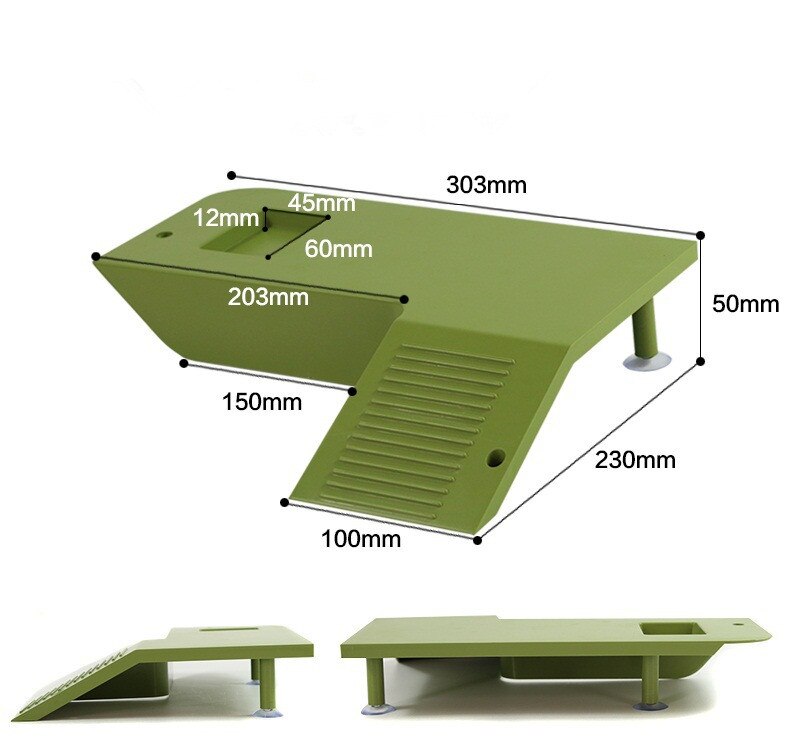 Amfibie aquatisch klim droogvoer tank trap drijvend platform unieke landschapsarchitectuur reptiel braziliaanse schildpadden schuilplaats aquarium: Default Title