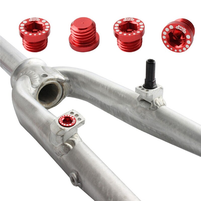 Mountain Bike Brake Screw Nut Aluminum Alloy V Brake Screw M10 Ultra-light Installation Head Cap Bolts Nuts Turn Buckle 4 Pcs