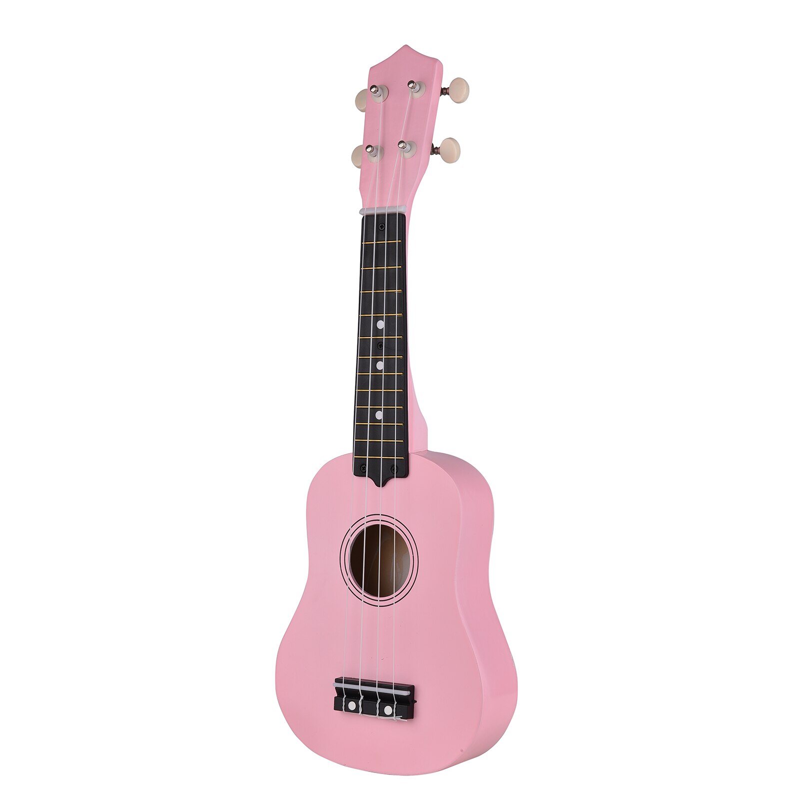 Muslady 21 pulgadas ukelele de 4 cuerdas, guitarra pequeña ukelele bajo instrumento Musical de madera de Beige instrumentos de cuerda: 	Pink