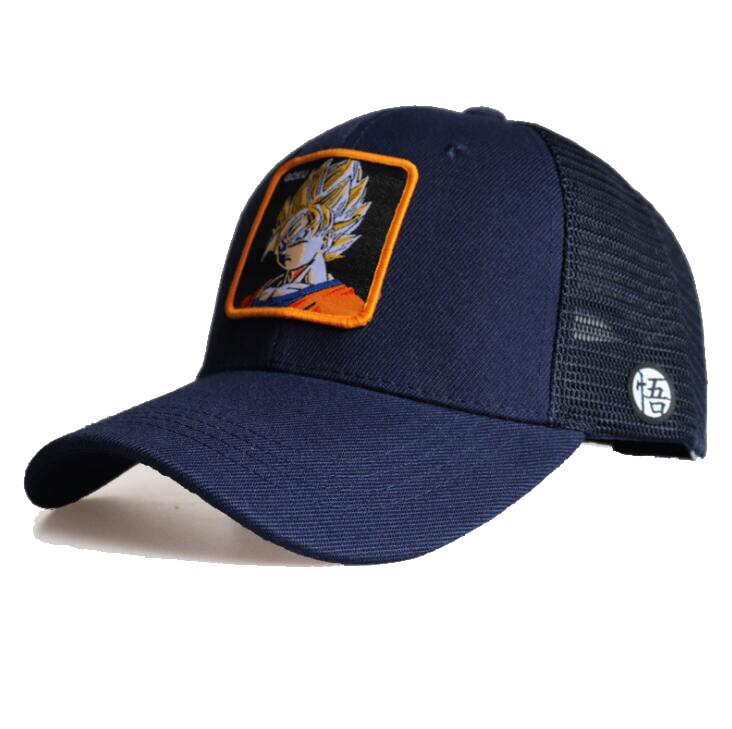 Sombrero de malla Z de dibujos animados, geniales, Goku, Vegetto, Lunch, Saiyan, sombreros de béisbol, gorra de mujer, Unisex: D18