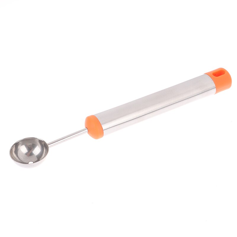 1PC Ice Cream Dig Ball Spoon Baller of Varied Cold Dishes Tool Watermelon Melon Fruit Spoon Wood Spoon Coffee Spoon: Yellow