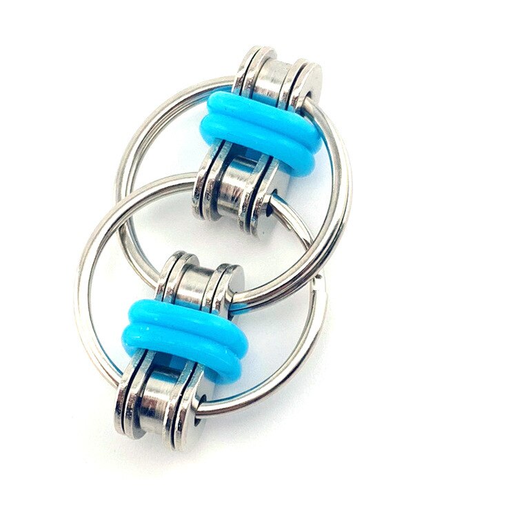 Relief Bike Chain Fidget Toy For Autism Antistress Toys Set Anti Stress Spinner Key Metal Ring Puzzle Sensory Toys