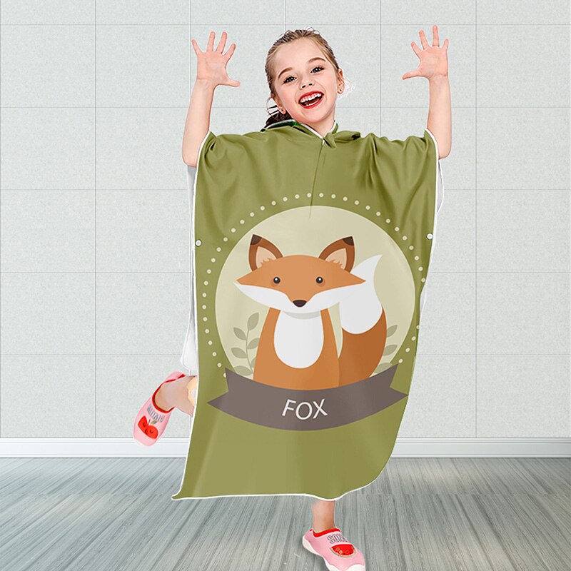 Niño baño Poncho tela de microfibra Poncho niños niñas verano Poncho de playa traje de Natación en Piscina Toalla de playa Toallas secas con capucha