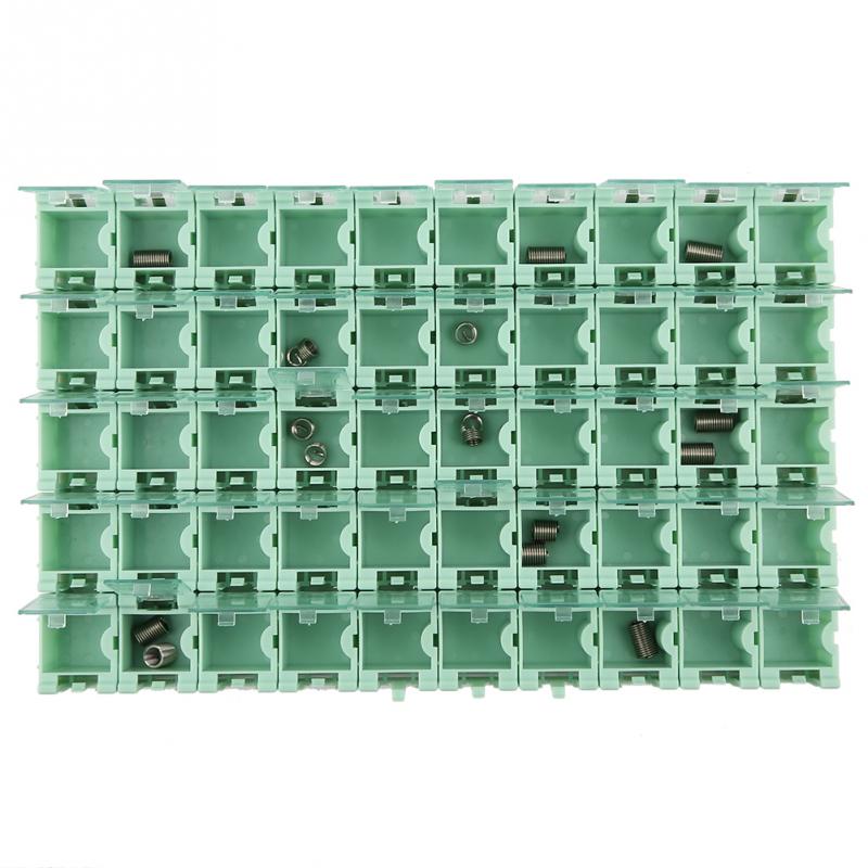 50 Stuks Smt Smd Elektronische Component Container Opbergdozen Elektronische Componenten Zelfsluitende Gesp Dozen Mini Opslag Kit