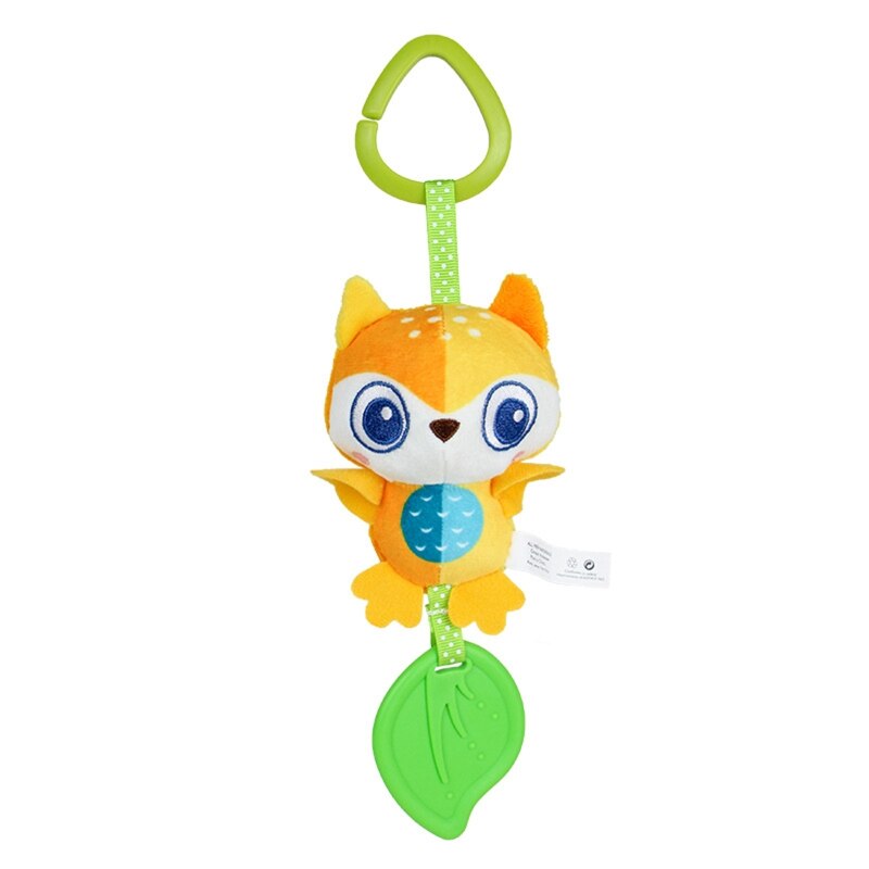 Poussette Mobile 77HD pour bébé, hochet, pendentif, dessin animé, Animal, poupée, berceau, lit suspendu, cloche, éducative, sensorielle: Orange owl