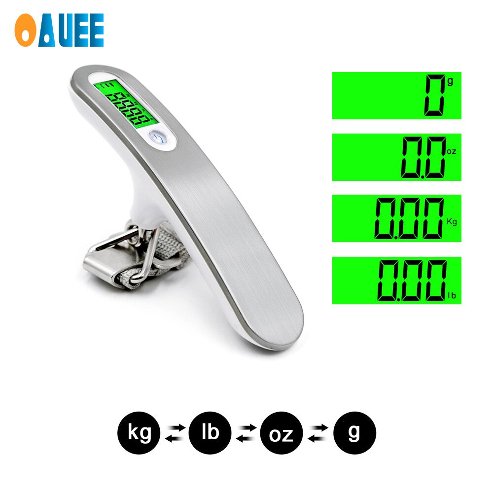 50kg Digital Luggage Scale 10g Portable Electronic Scale Weight Balance Suitcase Travel Hanging Steelyard Hook Scale
