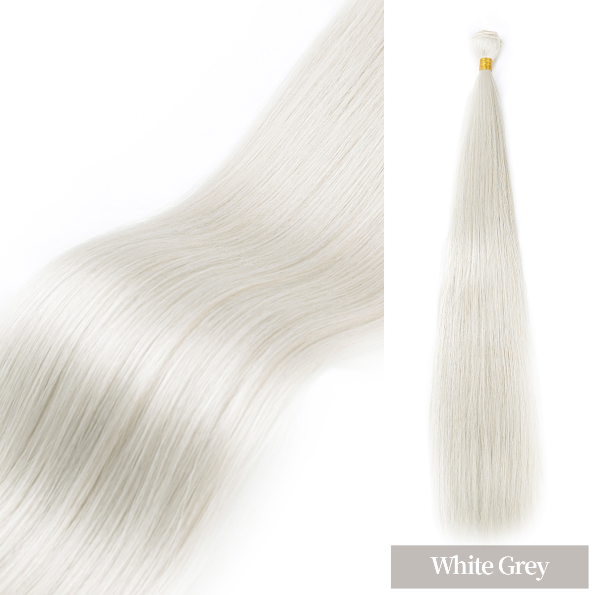 24 Zoll glatte Haar verlängerungen Ombre Haar bündel hitze beständiges Faser haar, das synthetisches glattes Haar webt: Natürliche Farbe
