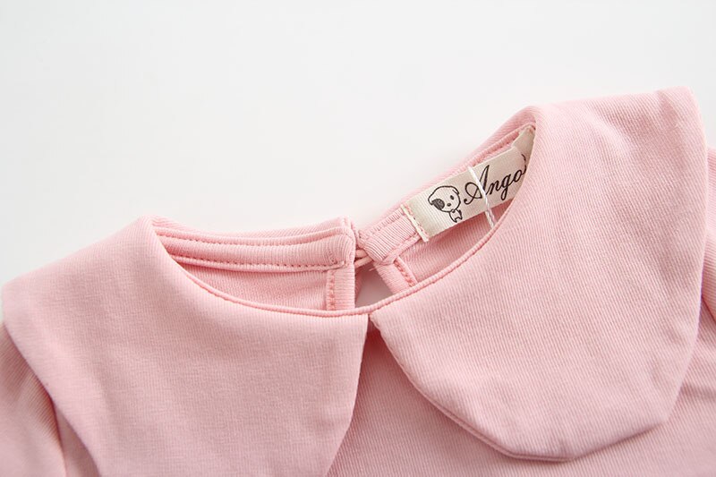Baby Meisjes Blouse Meisjes Lange Mouw Tops Herfst Casual Baby Meisjes Leuke Revers Katoenen Shirt
