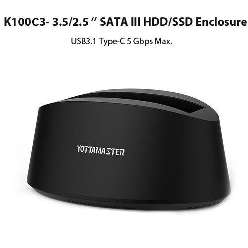 Yottamaster 2.5 3.5 tums hårddiskhölje hdd ssd sata 6 gbps 10 gbps hdd hdd typ-c typ -b 12 v 2a 7-9.5mm 7-15mm hölje
