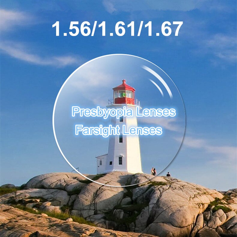 1.56/1.61/1.67Aspherical Farsight Lenses Presbyopic lens Anti-radiation Hard UV Protection Resin Lens Anti-Radiation 65 Diameter