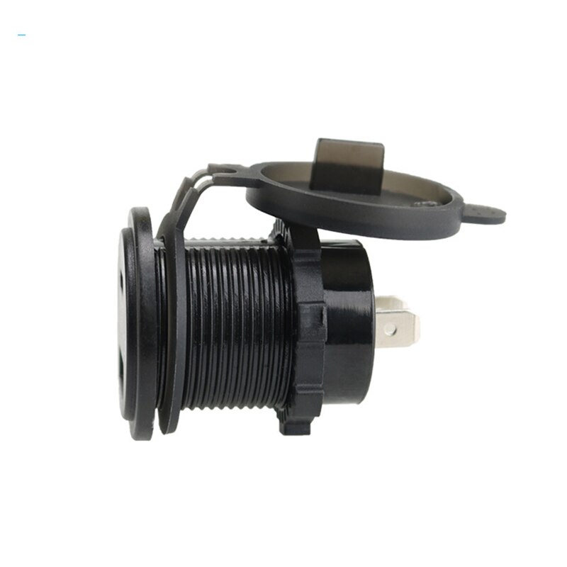 Car phone charger usb-c type-c + pd qc 3,0 socket for motorcycle, boat, mobile phone charger with led voltmeter