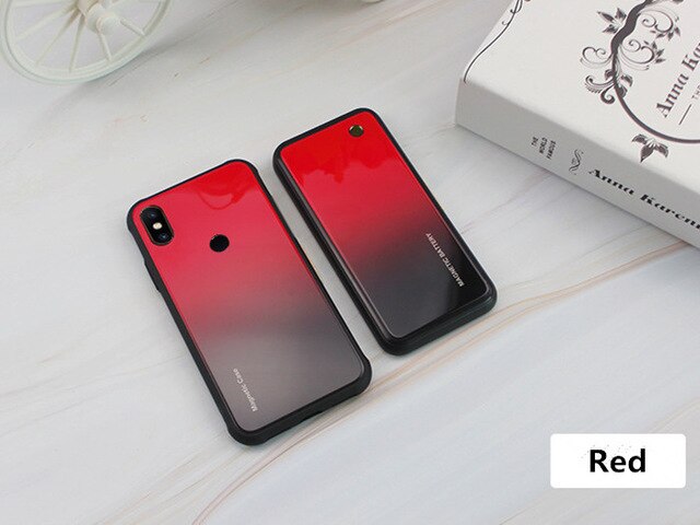 Wireless Magnetische Batterie Ladegerät Fällen Für Xiaomi Mi MIX 2S Batterie Fall Gehärtetes Glas Power Fall Für Mi MIX 3 lade Abdeckung: Red For MIX 3