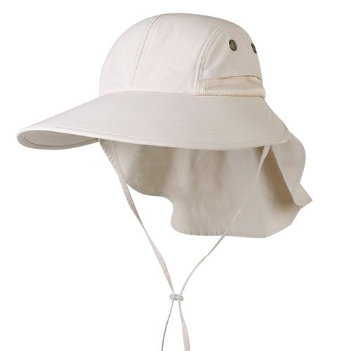 Furtalk sommer solheste hestehale safari hatte til kvinder brede fiske fisk hat med hals klap upf 50+  solbeskyttelseshætte til kvinde: Beige