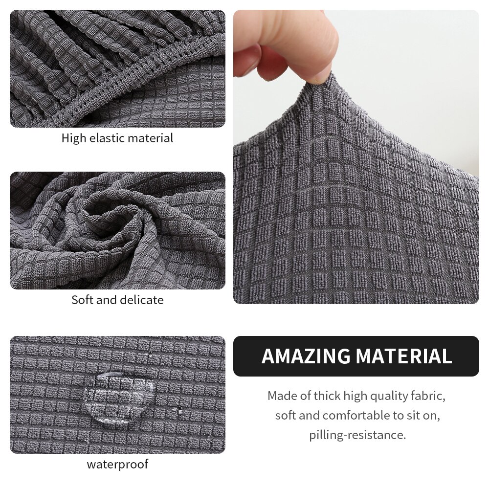 Moderne effen jacquard elastische bankzithoesbeschermer, wasbare hoes, universele bankhoes voor 1 persoon, woondecoratie