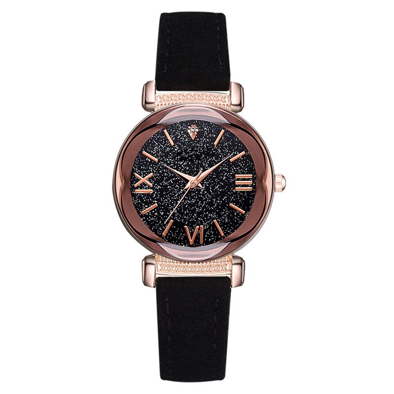 Starry Sky Watches for Women Luxury Women Watch Ladies Watch Girls Diamond Montre Femme Reloj Mujer: Black