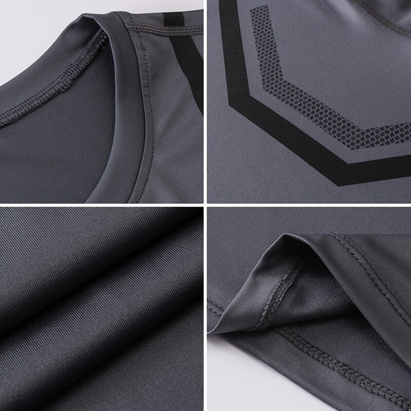 Herre quick dry mma fitness rashguard t-shirt 3d trykte korte ærmer kompression løbetoppe åndbart crossfit gym sportstøj