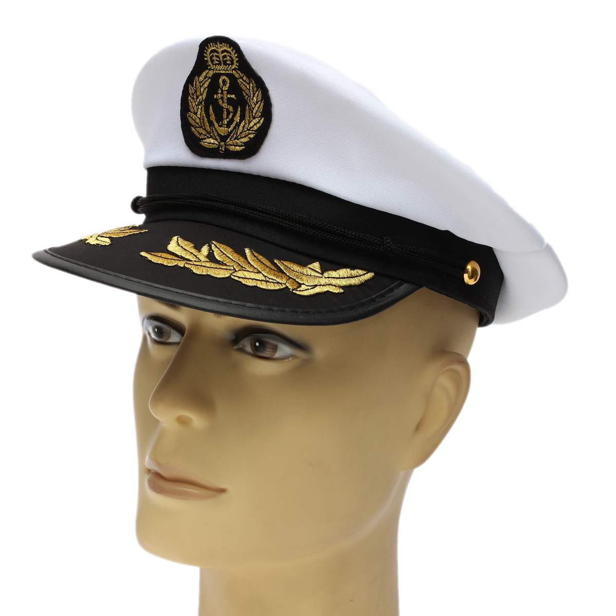 White Adult Yacht Boat Captain Hat Navy Cap Sailor Costume Party Dress Clothes Costume Party Cosplay Dress Sailor Hat