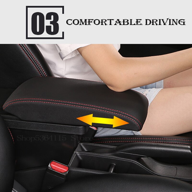 Voor Peugeot 208 Armsteun Doos Verhoog Dubbele Laag Centrale Winkel Inhoud Bekerhouder Asbak Accessoires