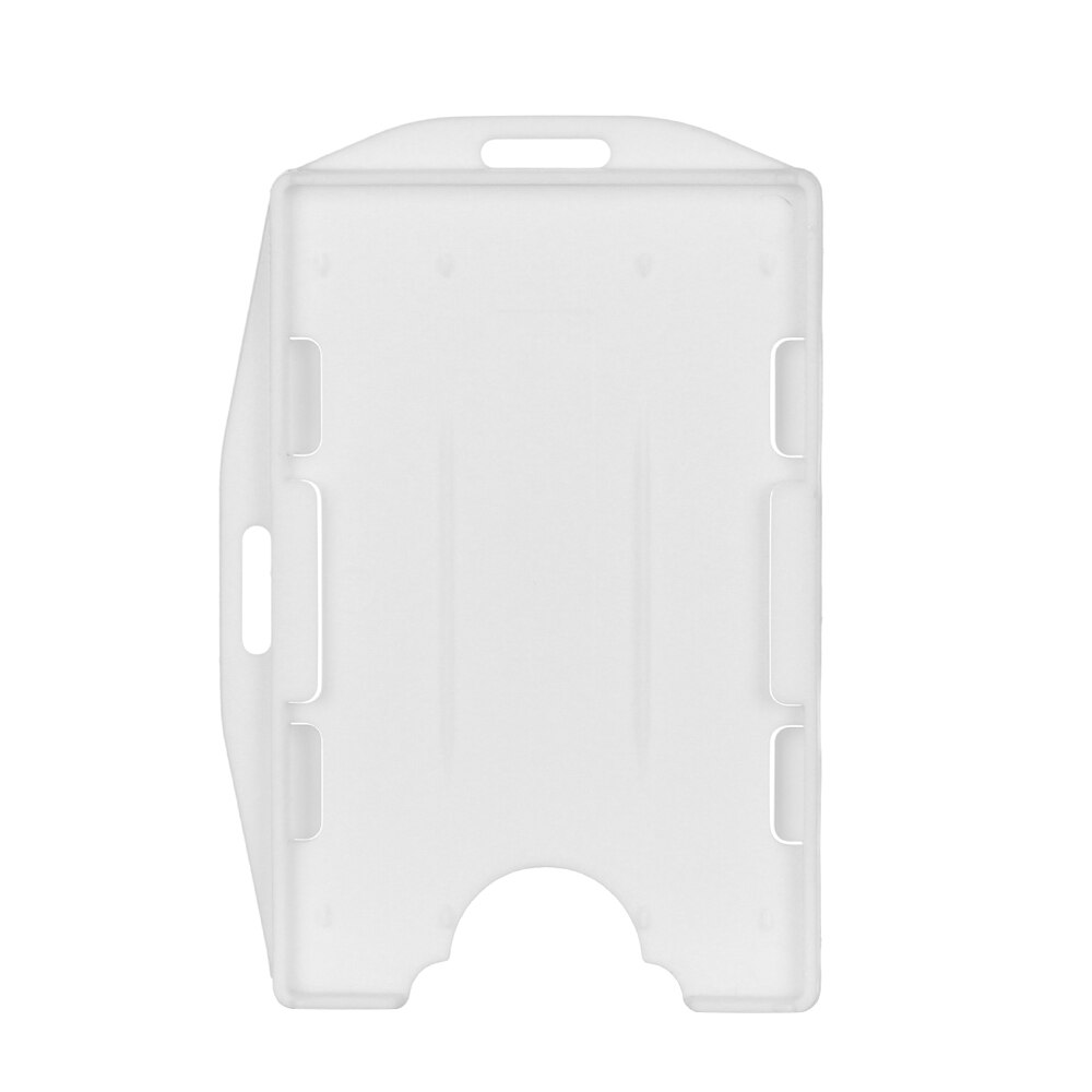 Portable Multi-use Hard Badge Work ID Card Holder Protector Cover Case Double Sided ID Card Transparent White Box Card Sleeve: white