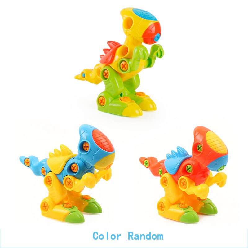 Early Learning Education DIY Screw Assembly Engineering Vehicle Detachable Assembly Dinosaur Practical Ability Educational Toys: Dinosaur  random