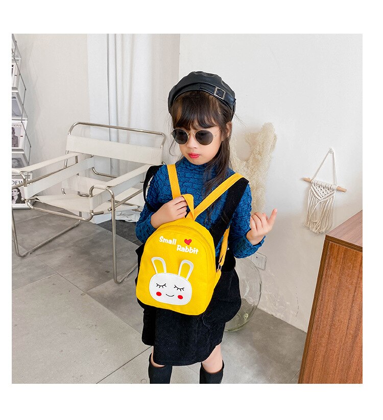 Unisex cartoon print rugzak baby schattige rits schooltas met verstelbare bandjes schattig