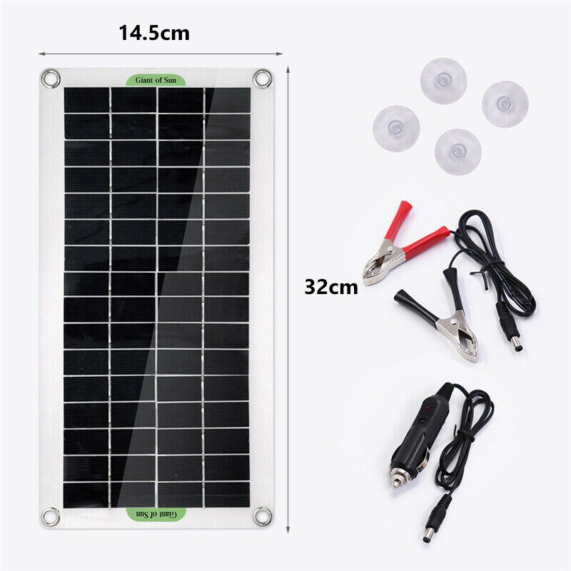 30W Portable Solar Panel 12V for Car Van Boat Caravan Camper Battery Charger