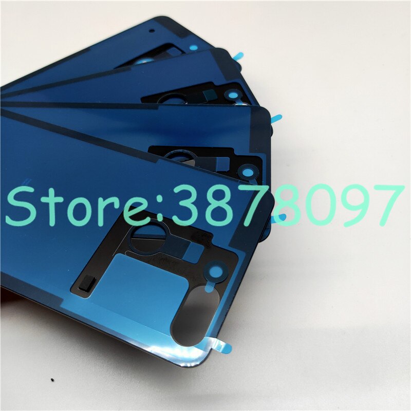 Tampa traseira de vidro da bateria 5.7 ", para zte blade v9 v0900, capa com adesivo
