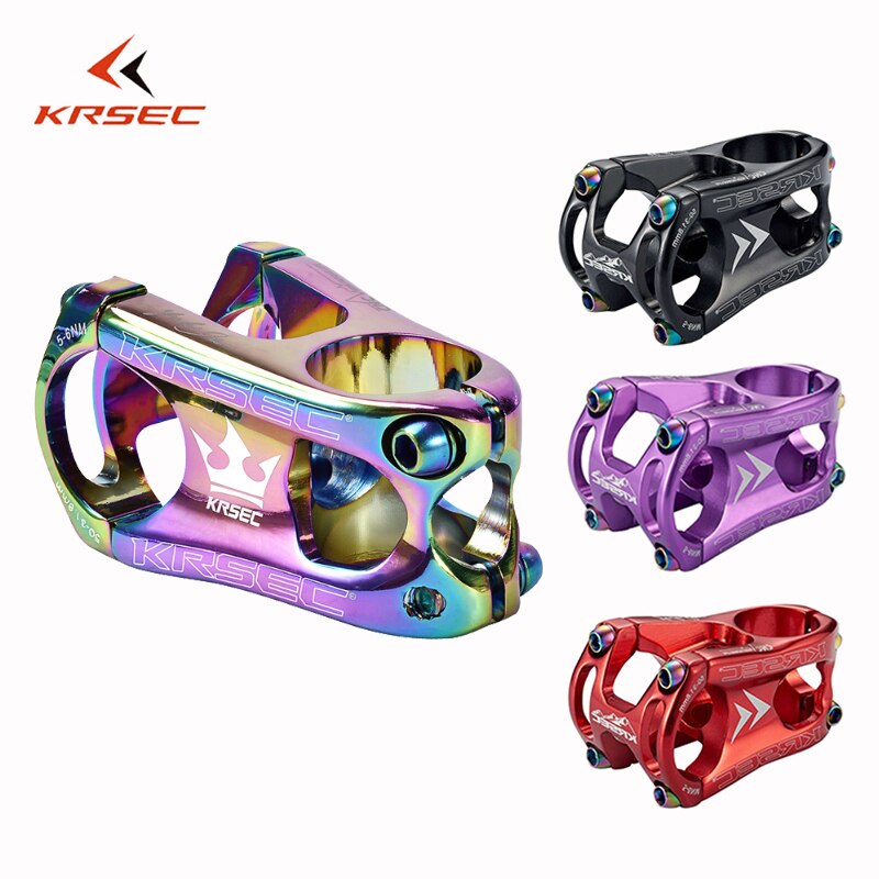 Krsec Handlebar Mtb Bike Stem 50Mm Tee Mountain Bicycle Bridge Short Power Integrated Stem 31.8 Throat Aluminum Manillar Canote