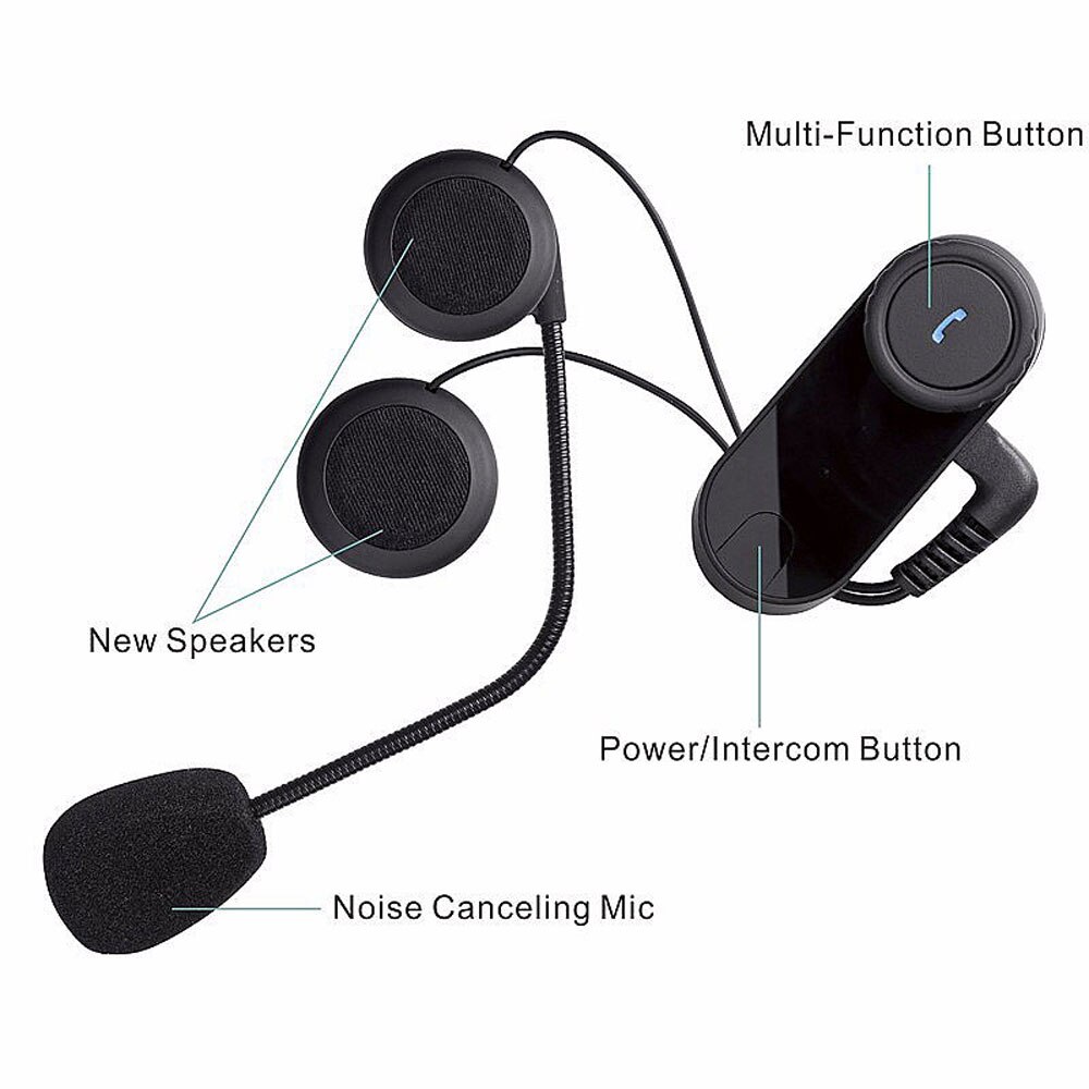 FreedConn T COM FM Bluetooth Motorcycle Helmet Intercom Interphone Headset domofon interfone Microphone for Full Face Helmet