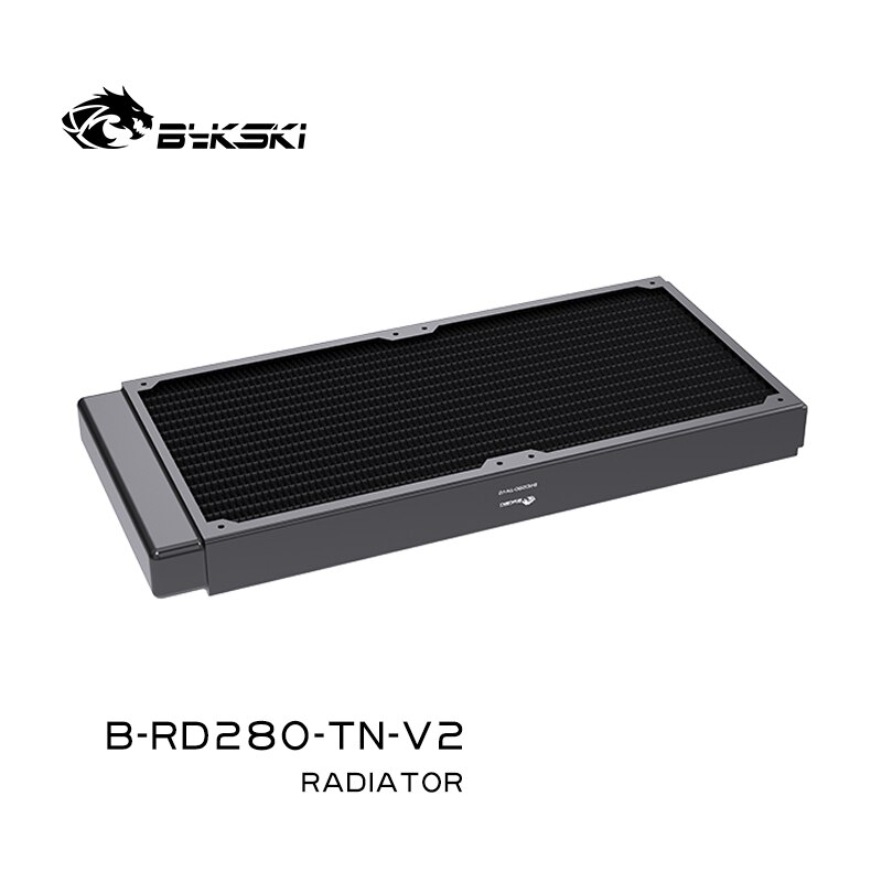 Bykski 28mm tyk kobber + messing 280mm computer vandudledning væske varmeveksler metal radiator til 140mm blæsere  g1/4 ''