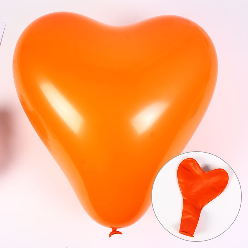 10Pc Red Pink Balloons 10Inch Love Heart Latex Balloons Wedding Marriage Birthday Party Decor Inflatable Helium Globos Proposall: Orange