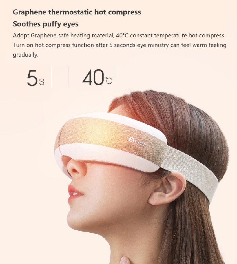 Xiaomi Mijia Xgeek E6 Smart Eye Massager Muziek 40 Graden Warm Kompres 4 Modi Druk Opvouwbare Eye Relax Massager Eye masker