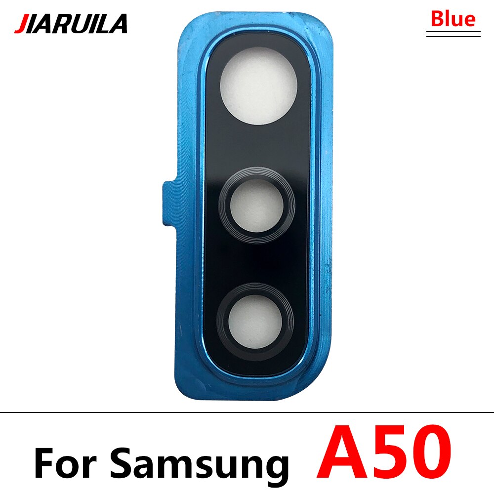 Cover posteriore in vetro per fotocamera posteriore Cover in vetro per Samsung Galaxy A50 A505F A70 A705F: A50 Blue