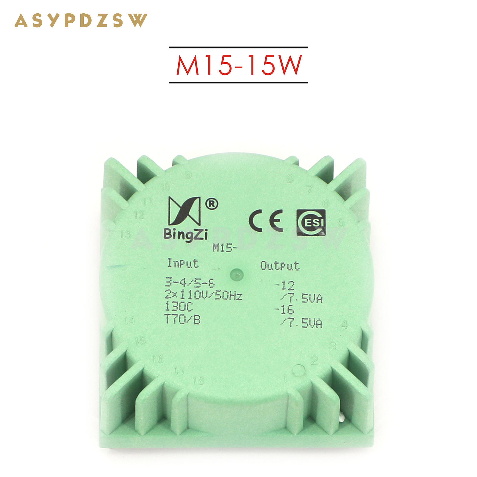 M15 AC 110x2 IN 15VA Epoxidversiegelter Topf-Ringkerntransformator 15W AC 9V ---- 24V (optional)