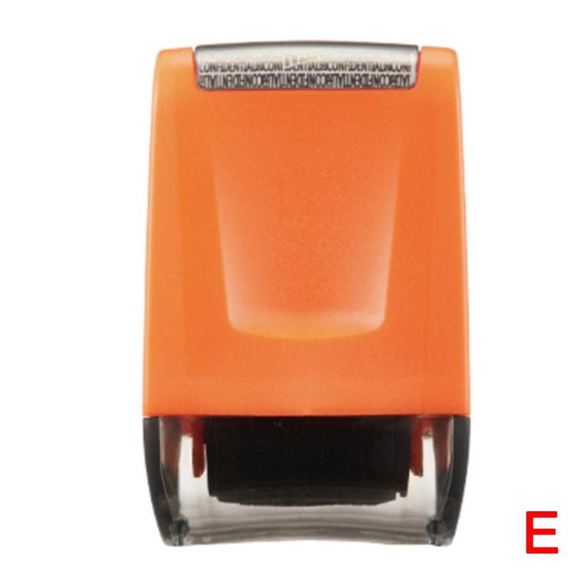 Anti-Counterfeiting Hidden ID Roller Identity Anti-Theft Protection Stamp Privacy Data Garbled Self-Ink Stamp Confidential Smear: E