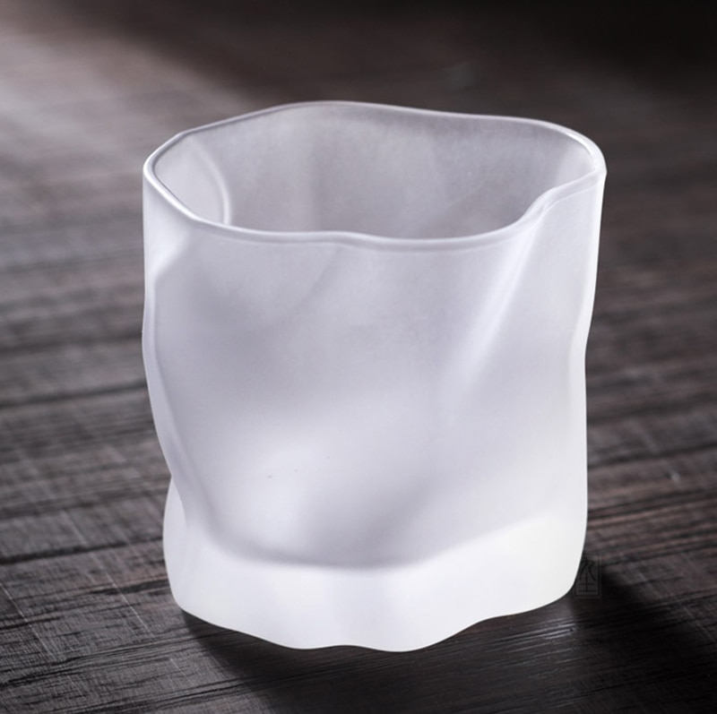 2 PCS 250ml Distorted Shape Whisky Glasses Old Fashioned Glass Water Glass,Juice Glass Set of 2