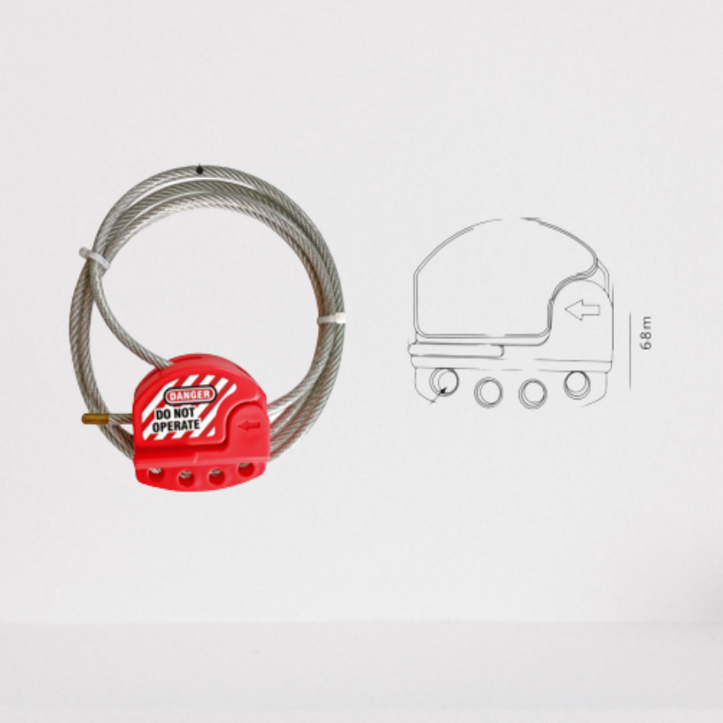 Adjustable Cable Lockout Universal Gate Valve Safety LOTO Lock Combination Security Steel Hasp Wire ABS Body 4/6mm Length 2m