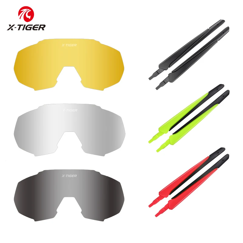 X-TIGER JPC Fietsbril Accessoires Vervangingslens Bijziendheid Frame Meekleurende lens Fietszonnebril Voeten Gepolariseerde lens